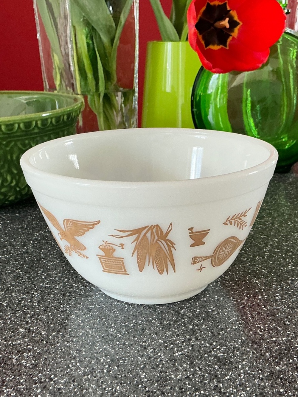Pyrex Early American Vintage Bowl Glass #401 1 1/2 Pint - Picture 5 of 16